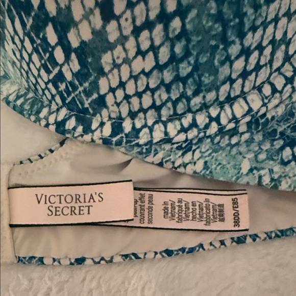 Victoria's Secret Teal Snake Print Bra 38DD/E85 - Picture 9 of 9